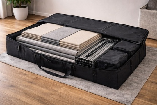 Panl workspace packed down in the evening